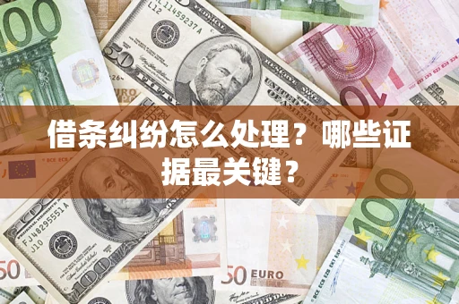 武汉借条纠纷怎么处理？哪些证据最关键？