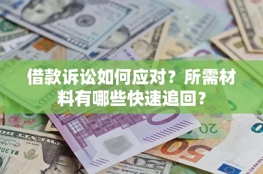 武汉借款诉讼如何应对？所需材料有哪些快速追回？