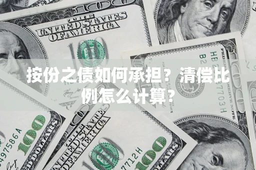 武汉按份之债如何承担？清偿比例怎么计算？