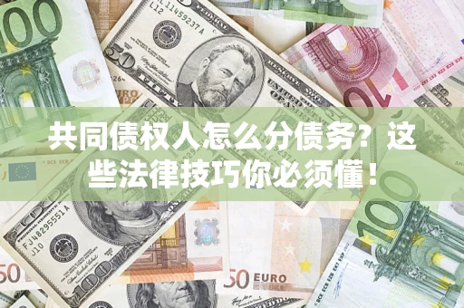 武汉共同债权人怎么分债务？这些法律技巧你必须懂！