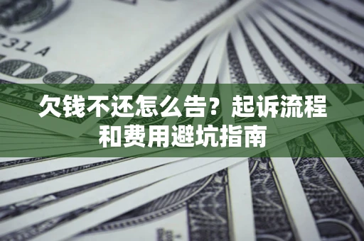 武汉欠钱不还怎么告?起诉流程和费用避坑指南 武汉欠钱不还怎么告?起诉流程和费用避坑指南